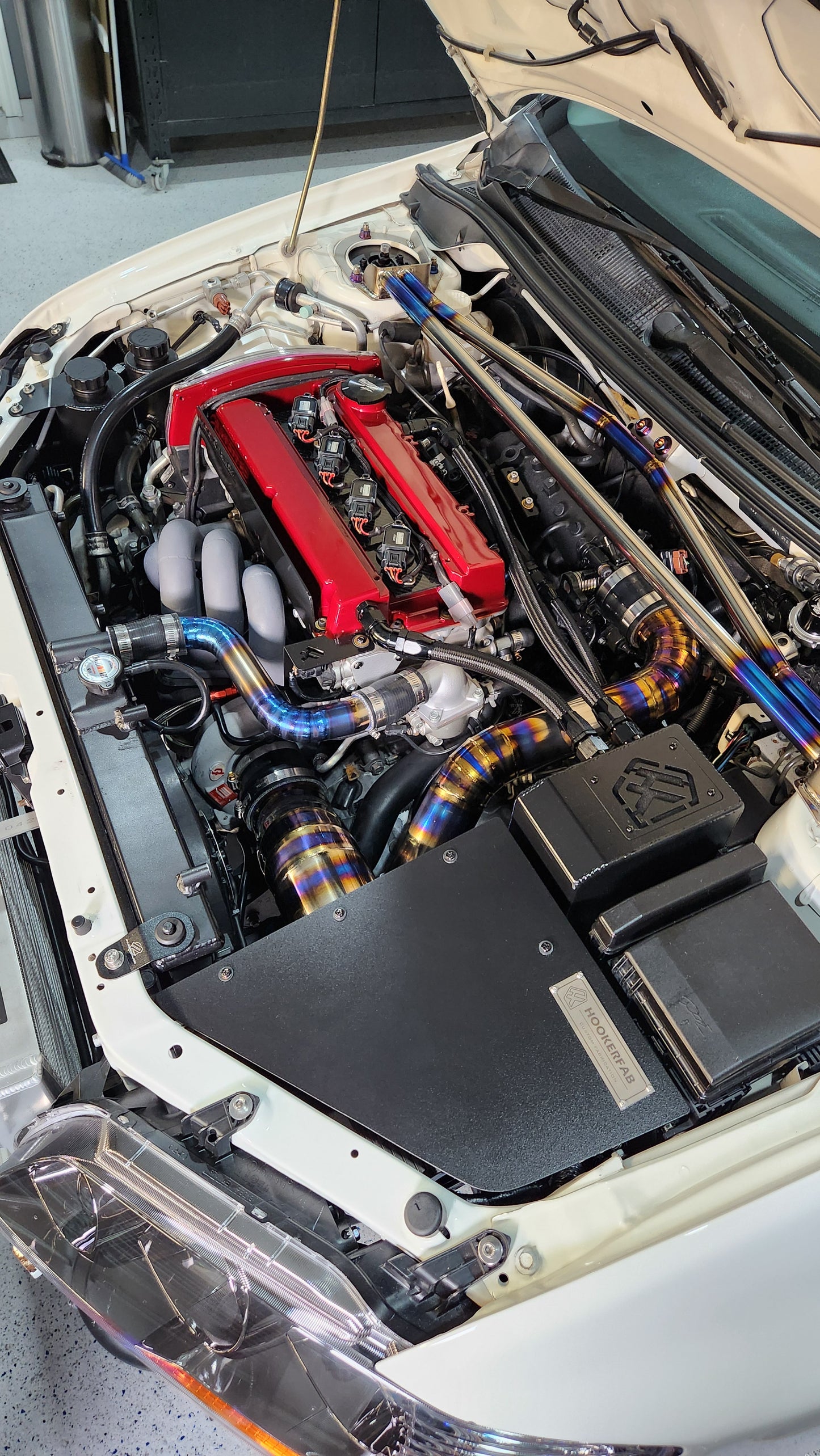Evo 7-9 Titanium Top Radiator Pipe